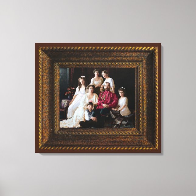 Det ryska Royalet Martyrs Romanov-Kanvastrycket Canvastryck (Framsida)