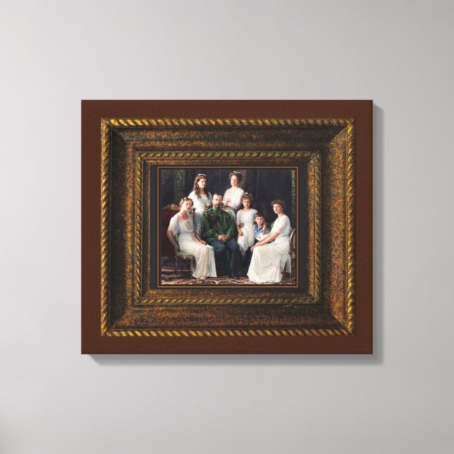 Det ryska Royalet Martyrs Romanov-Kanvastrycket Canvastryck (Framsida)