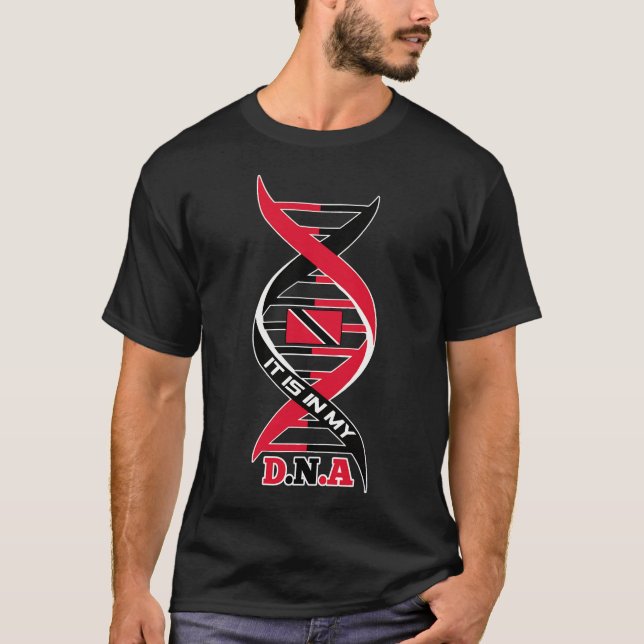 Det_s i Mitt DNA Trinidad och Tobago Flagga Nation T Shirt (Framsida)