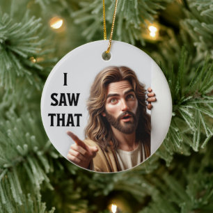 Det såg jag - Jesus Juldag Helgdag Ornamet Julgransprydnad Keramik