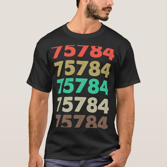 Det säger 75784 Retro Zip-kod Zipcode 75784 T Shirt (Framsida)