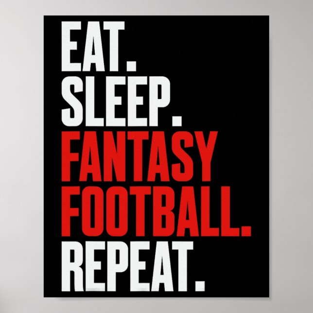 Det säger att man äter sömnlöshet, Fantasy Footbal Poster (Framsidan)