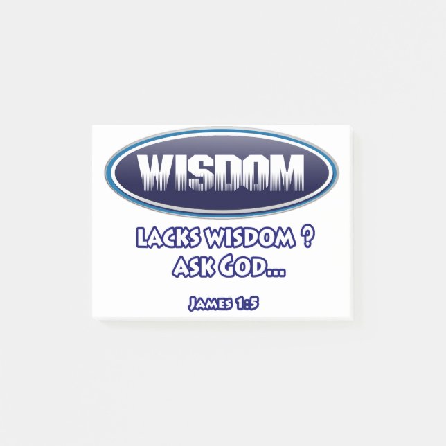 Det saknas klokhet. post-it block (Framsida)