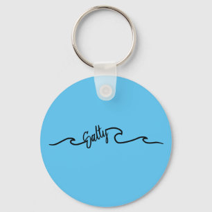 Det salt hav vinkar Keychain Nyckelring
