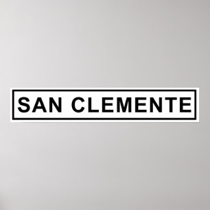 Det San Clemente tåg undertecknar affischen Poster