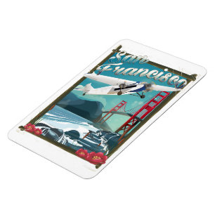 Det San Francisco flyg reser affischen Magnet
