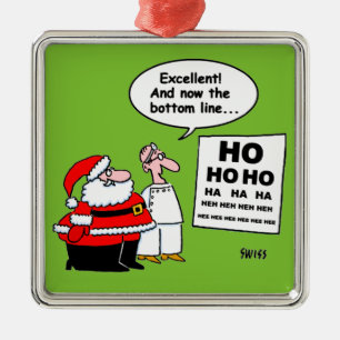Det Santa och optometrikerögat kartlägger Julgransprydnad Metall