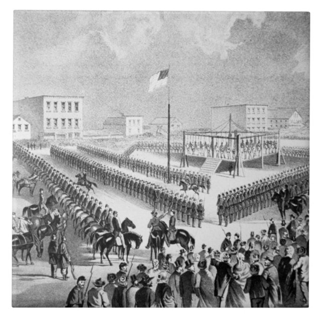 Det Santee Sioux uppror, Mankato, Minnesota, 186 Kakelplatta (Framsidan)