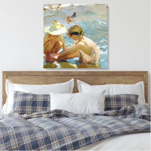 Det sårade foten målning av Joaquin Sorolla Canvastryck