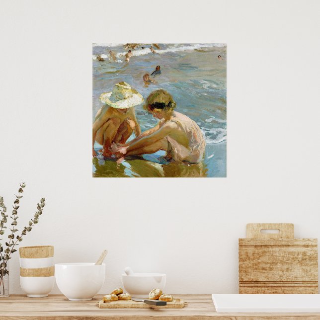 Det sårade foten målning av Joaquin Sorolla Poster (Kök)