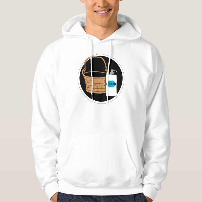 Det satte lotionen i korgen sweatshirt med luva (Framsida)