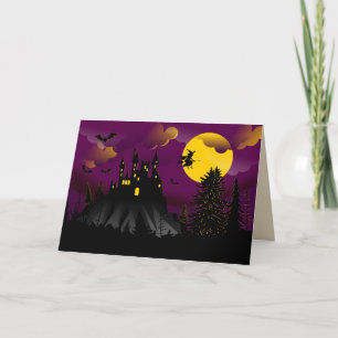 Det scena Halloween-hälsningskort Kort