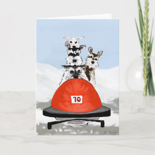 Det SchnauzerBobsleighing laget Helgkort