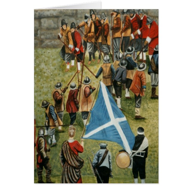 Det Scots som för slåss Hälsningskort (Framsidan)