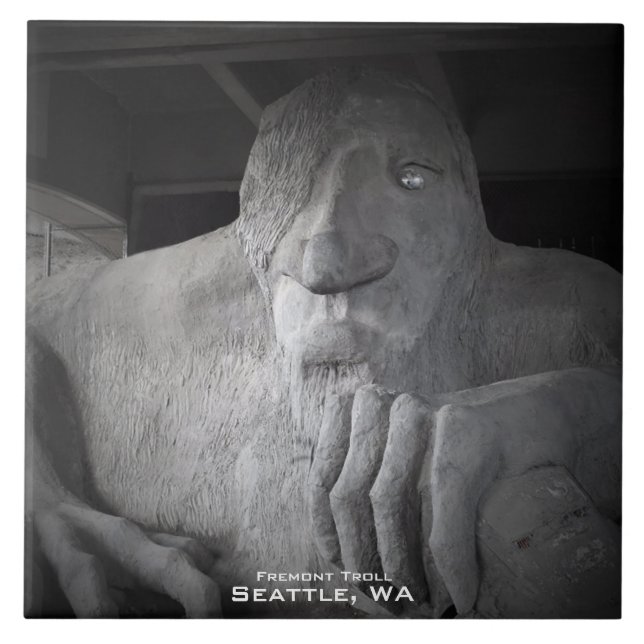 Det Seattle Fremont trollfotoet belägger med tegel Kakelplatta (Framsidan)