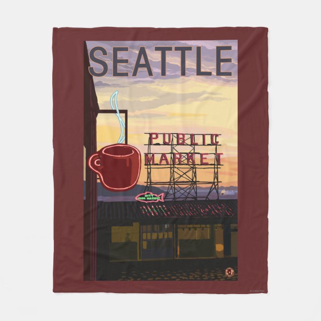 Det SeattlePike stället marknadsför undertecknar, Fleecefilt (Framsidan)