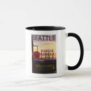 Det SeattlePike stället marknadsför undertecknar Mugg