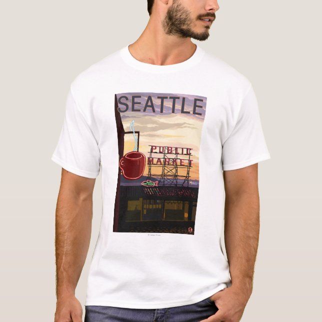 Det SeattlePike stället marknadsför undertecknar, Tee Shirt (Framsida)