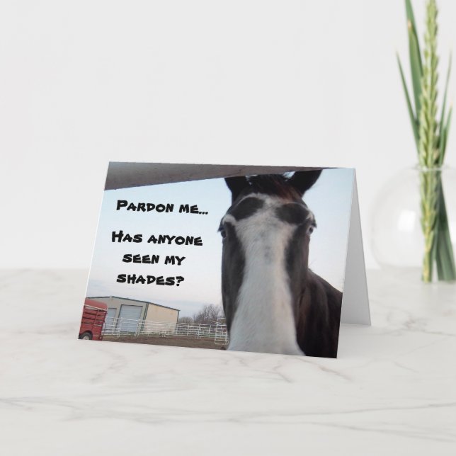 Det sedda mitt skuggar? Födelsedagkort Kort (Framsida)