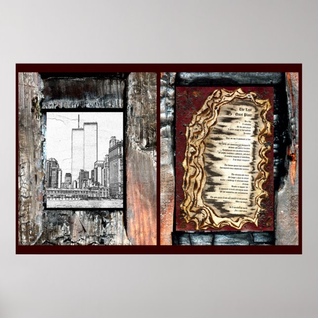 Det senaste tysta Ställe & Twin Torn Poster (Framsidan)