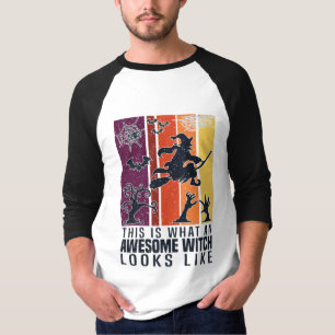 Det ser ut som en fantastisk häxa. Funny Scary T Shirt