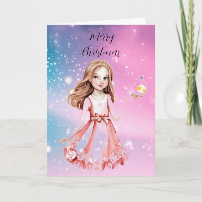 Det ser ut som ett prinsessa julkort helgkort (Framsida)