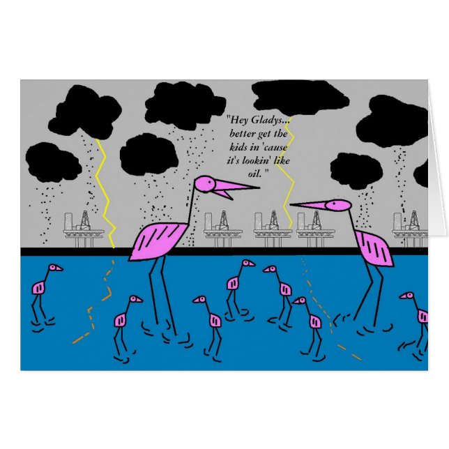 Det ser ut som olja OBS kort (Framsidan Horizontal)