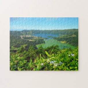 Det Sete Cidades Azore 11x14 pussel med gåvan