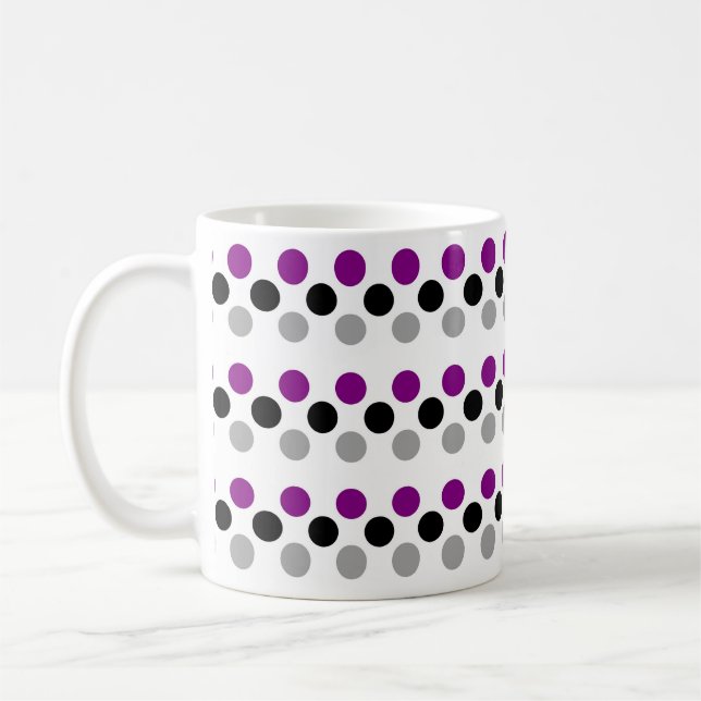 Det sexuella Pridet Flagga Färg Polkadots Kaffemugg (Vänster)