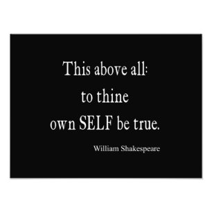 Det Shakespeare citationstecknet till Thine den Fototryck