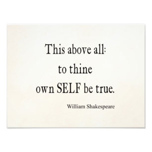 Det Shakespeare citationstecknet till Thine den Fototryck