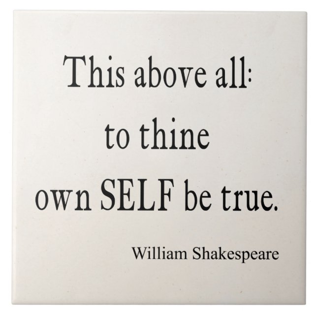 Det Shakespeare citationstecknet till Thine den Kakelplatta (Framsidan)