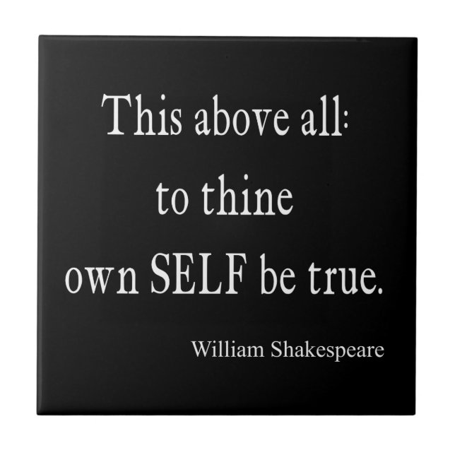 Det Shakespeare citationstecknet till Thine den Kakelplatta (Framsidan)