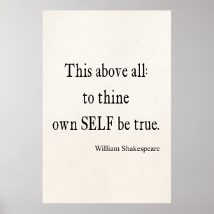 Det Shakespeare citationstecknet till Thine den Poster