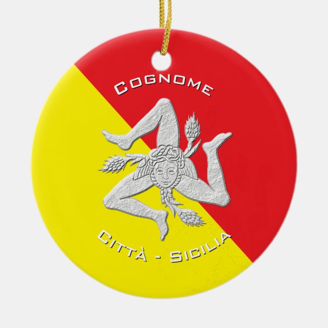 Det Sicilian arvet personifierar Julgransprydnad Keramik (Framsidan)