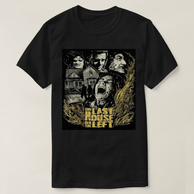 Det sista huset på lämnat t shirt (Design framsida)