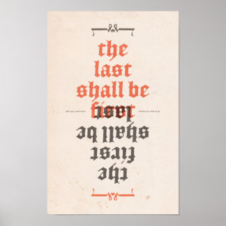 Det sista skall vara först poster