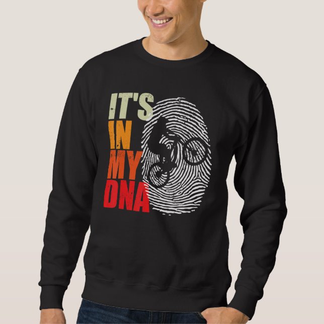 Det sitter i mitt DNA Mountainbike Lång Ärmad Tröja (Framsida)
