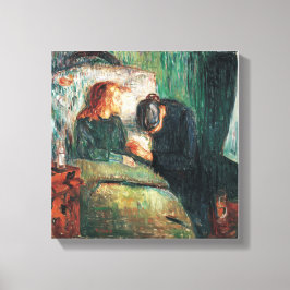 Det sjuke barnet av Edvard Munch visar Sofie på he Canvastryck