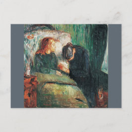 Det sjuke barnet av Edvard Munch visar Sofie på he Vykort