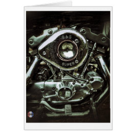 Det skina motorkortet hälsningskort