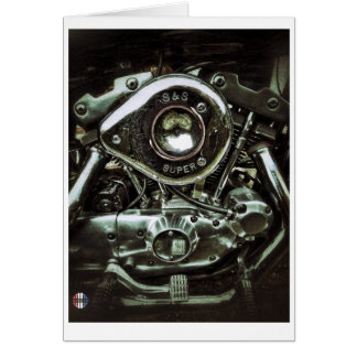 Det skina motorkortet hälsningskort