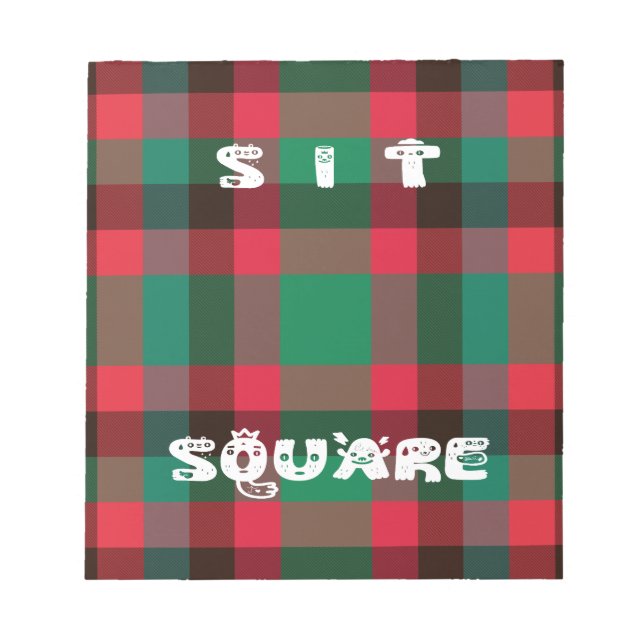 Det skotska Royalet Checkered Tartan Play with Tex Anteckningsblock (Framsida)