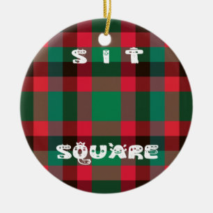 Det skotska Royalet Checkered Tartan Play with Tex Julgransprydnad Keramik