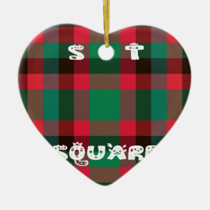 Det skotska Royalet Checkered Tartan Play with Tex Julgransprydnad Keramik