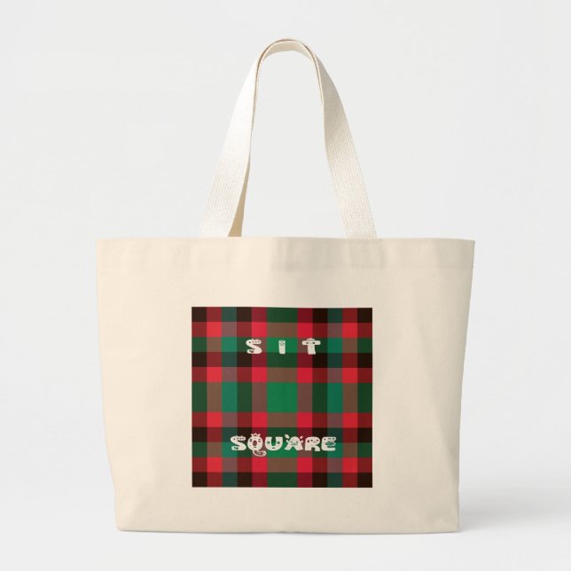 Det skotska Royalet Checkered Tartan Play with Tex Jumbo Tygkasse (Framsidan)