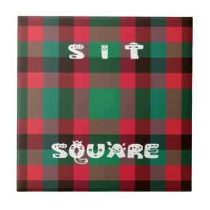 Det skotska Royalet Checkered Tartan Play with Tex Kakelplatta