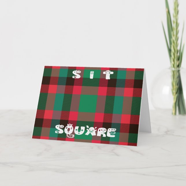 Det skotska Royalet Checkered Tartan Play with Tex Kort (Framsida)