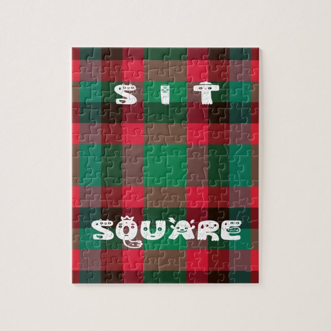 Det skotska Royalet Checkered Tartan Play with Tex Pussel (Vertikal)