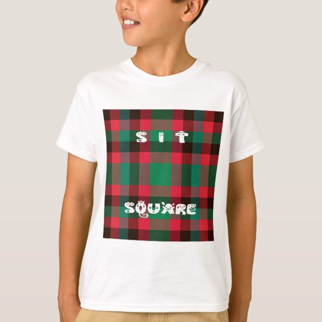 Det skotska Royalet Checkered Tartan Play with Tex T-shirt (Framsida)